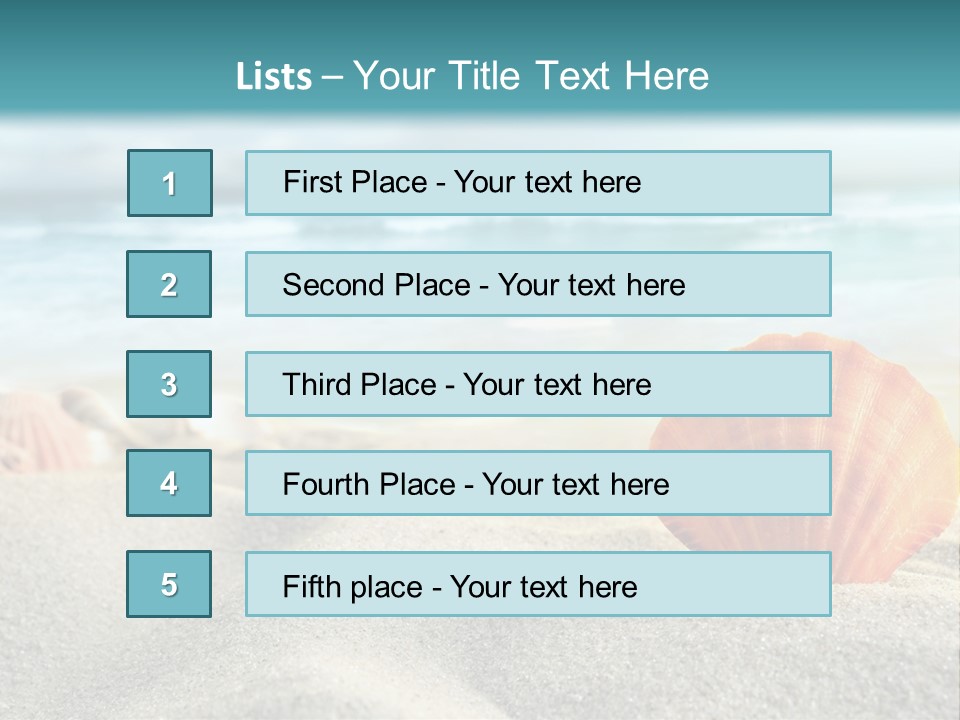 Blue Relaxation Ocean PowerPoint Template