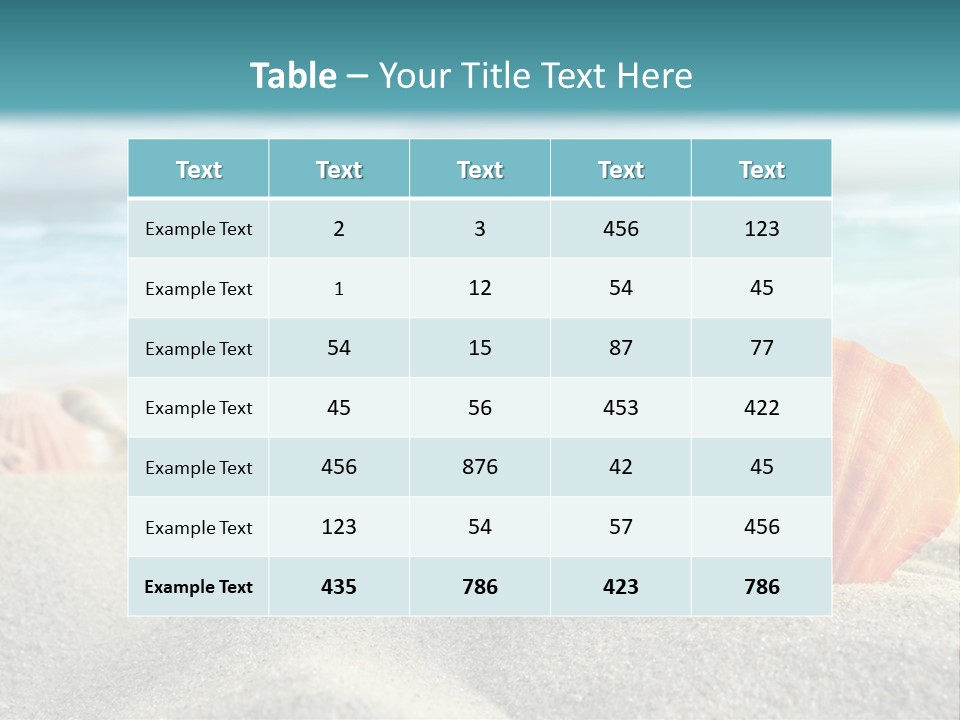 Blue Relaxation Ocean PowerPoint Template