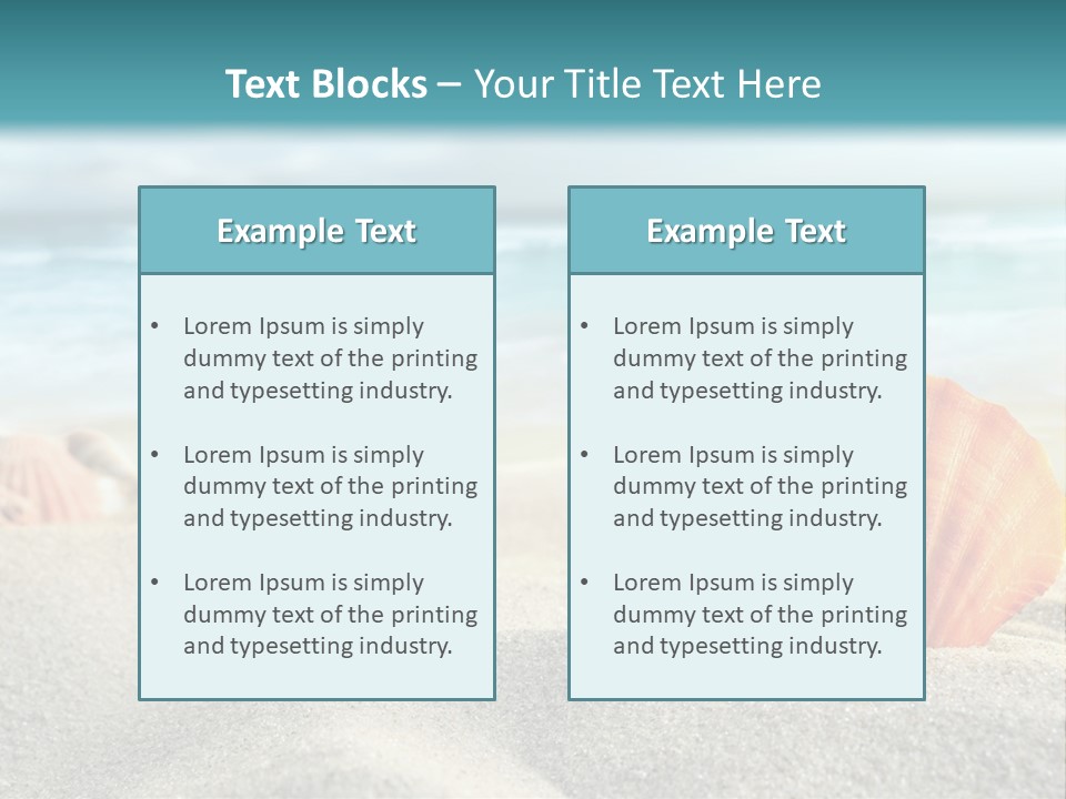 Blue Relaxation Ocean PowerPoint Template