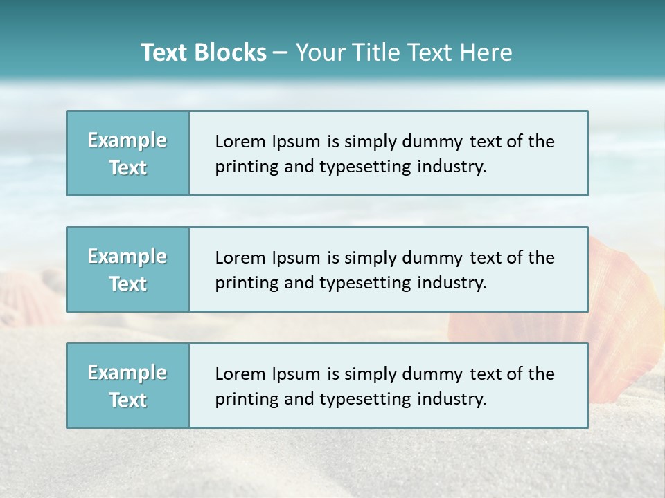 Blue Relaxation Ocean PowerPoint Template