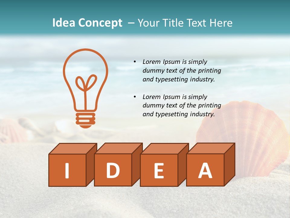 Blue Relaxation Ocean PowerPoint Template