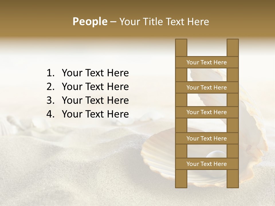 Blue Day Sunbathing PowerPoint Template