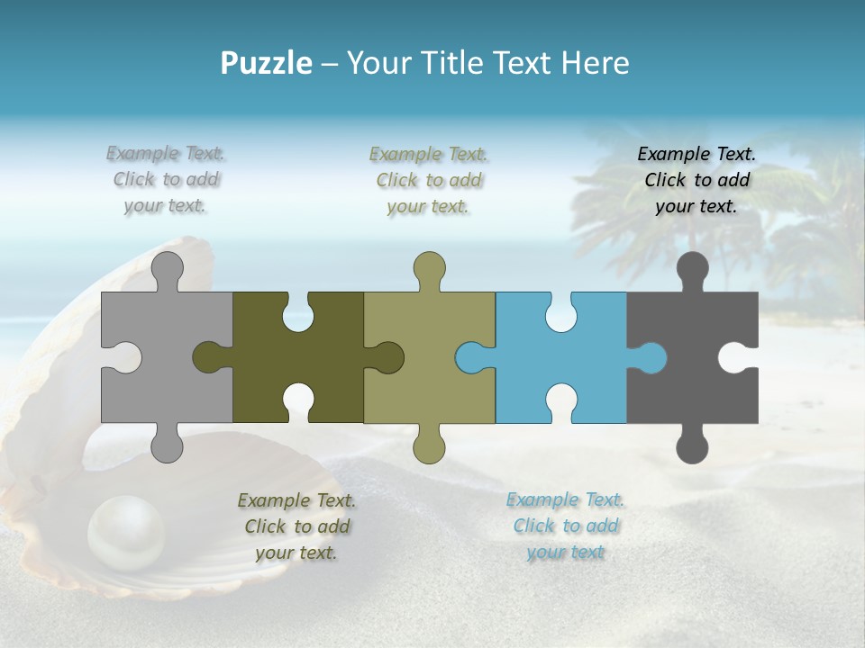 Scenic Seashell Water PowerPoint Template