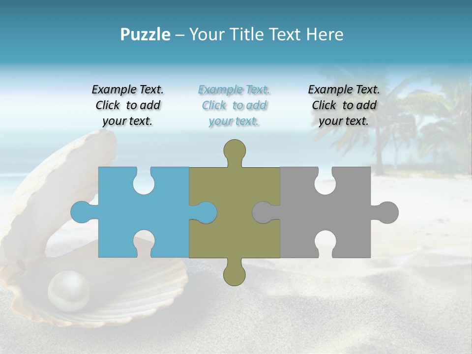 Scenic Seashell Water PowerPoint Template