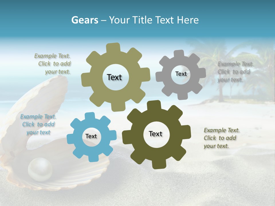 Scenic Seashell Water PowerPoint Template