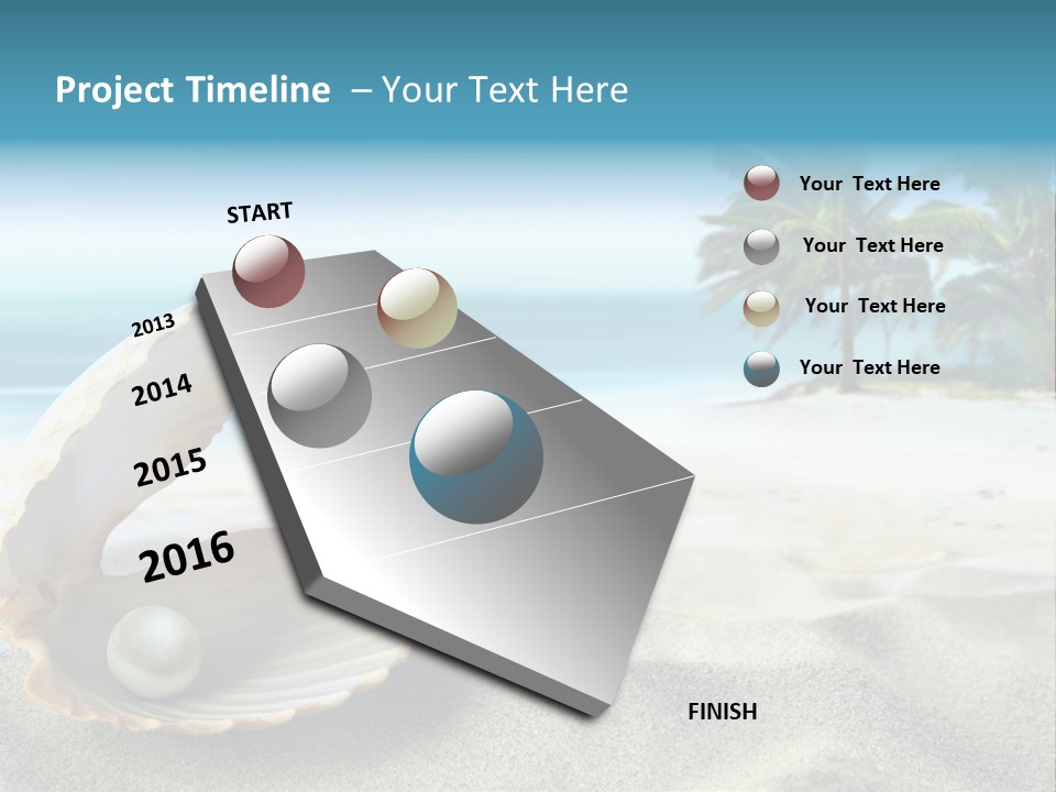 Scenic Seashell Water PowerPoint Template