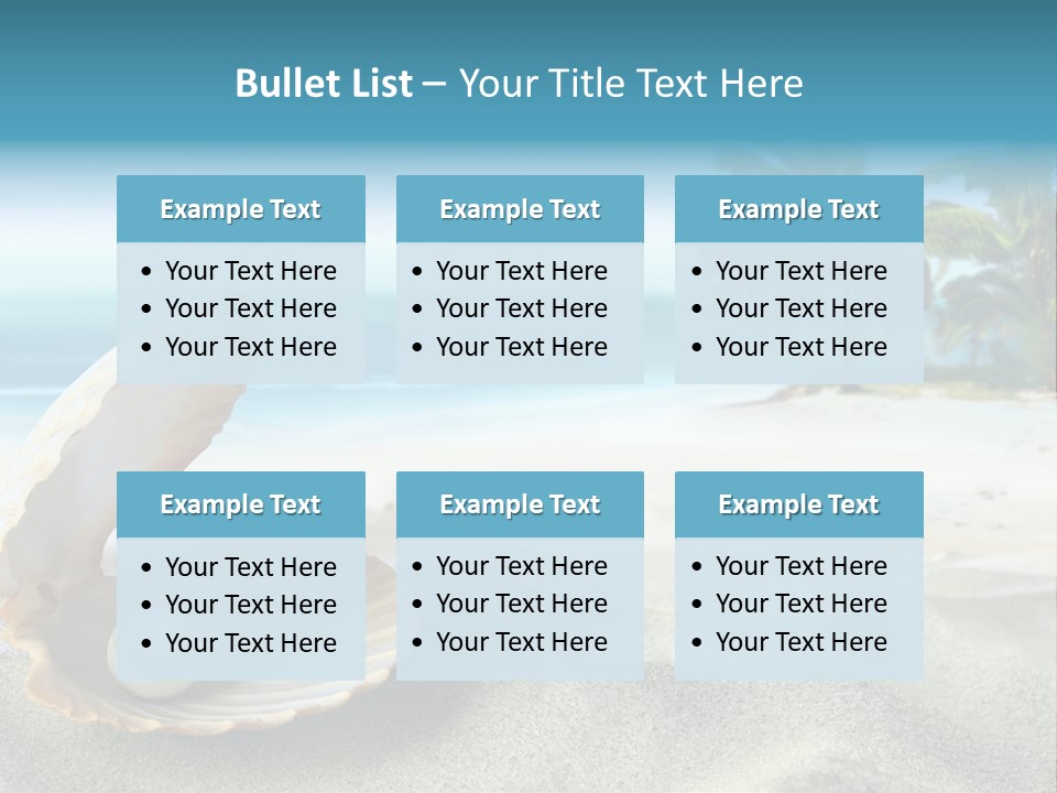 Scenic Seashell Water PowerPoint Template