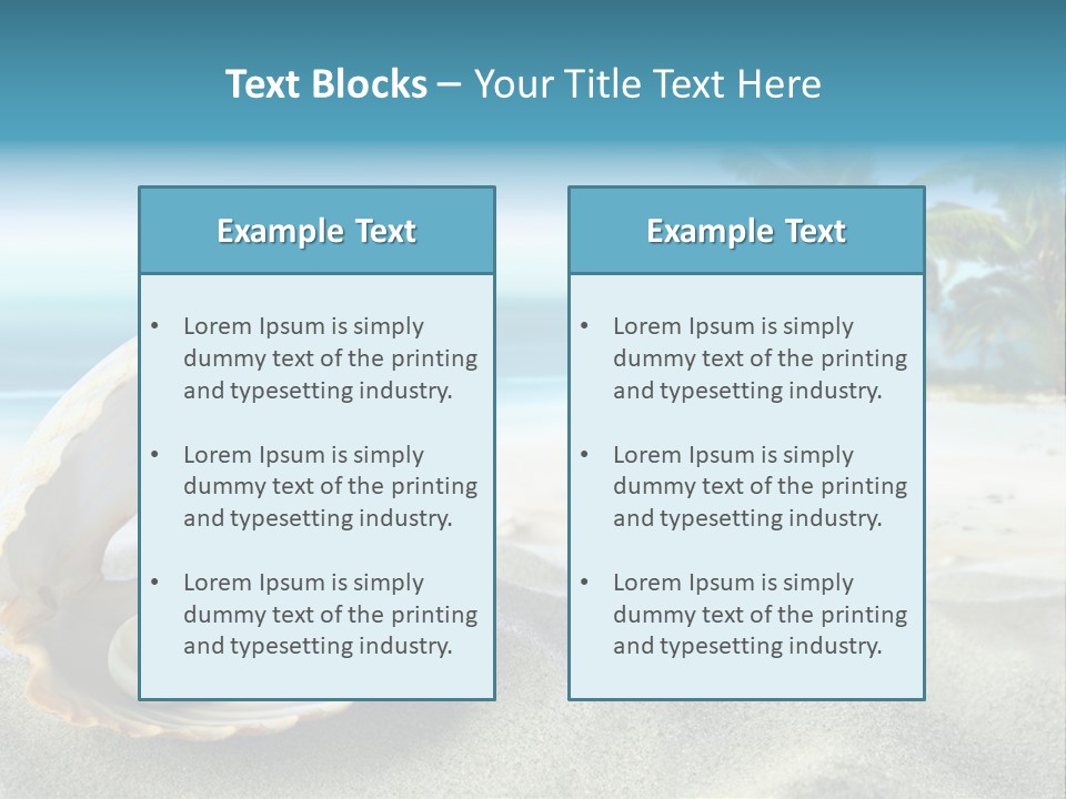 Scenic Seashell Water PowerPoint Template