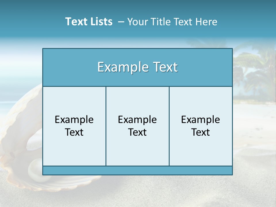 Scenic Seashell Water PowerPoint Template