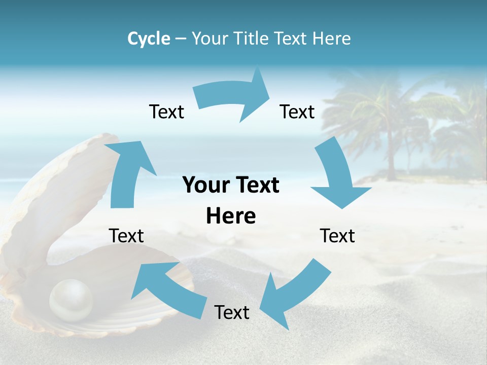 Scenic Seashell Water PowerPoint Template