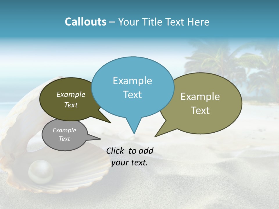 Scenic Seashell Water PowerPoint Template