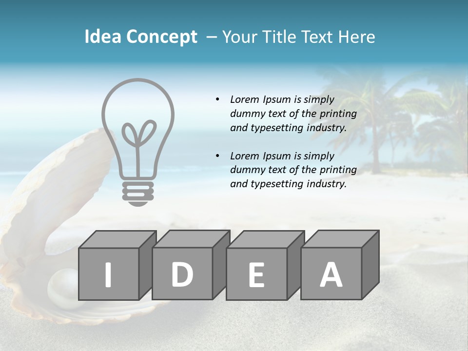 Scenic Seashell Water PowerPoint Template