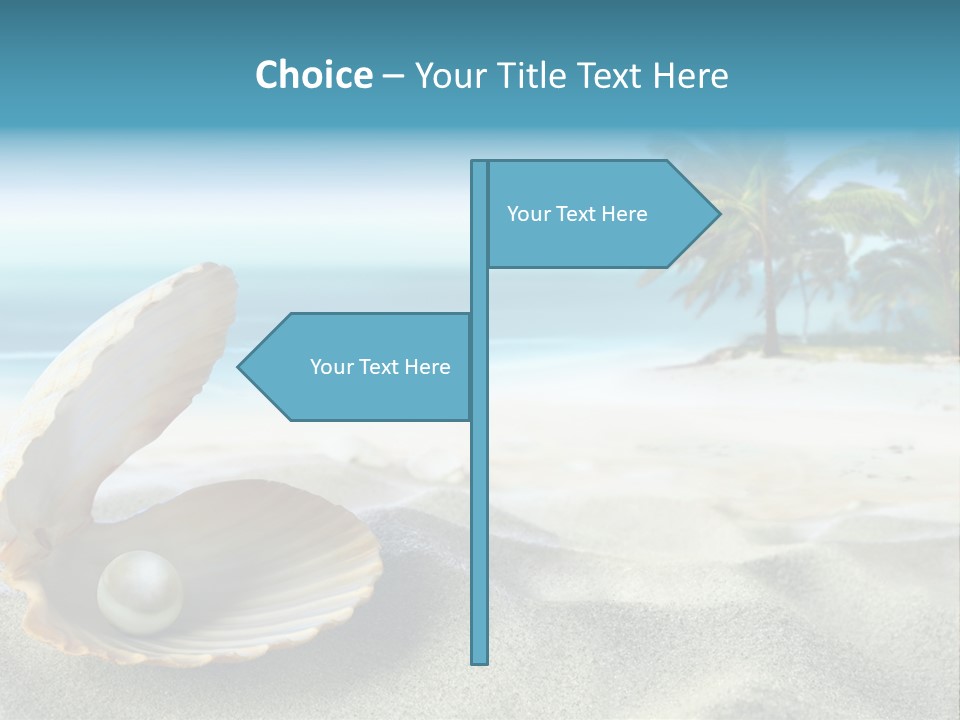 Scenic Seashell Water PowerPoint Template