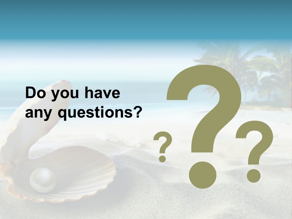 Scenic Seashell Water PowerPoint Template