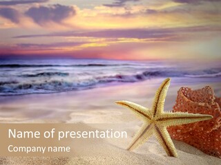 Peaceful Beach Exotic PowerPoint Template