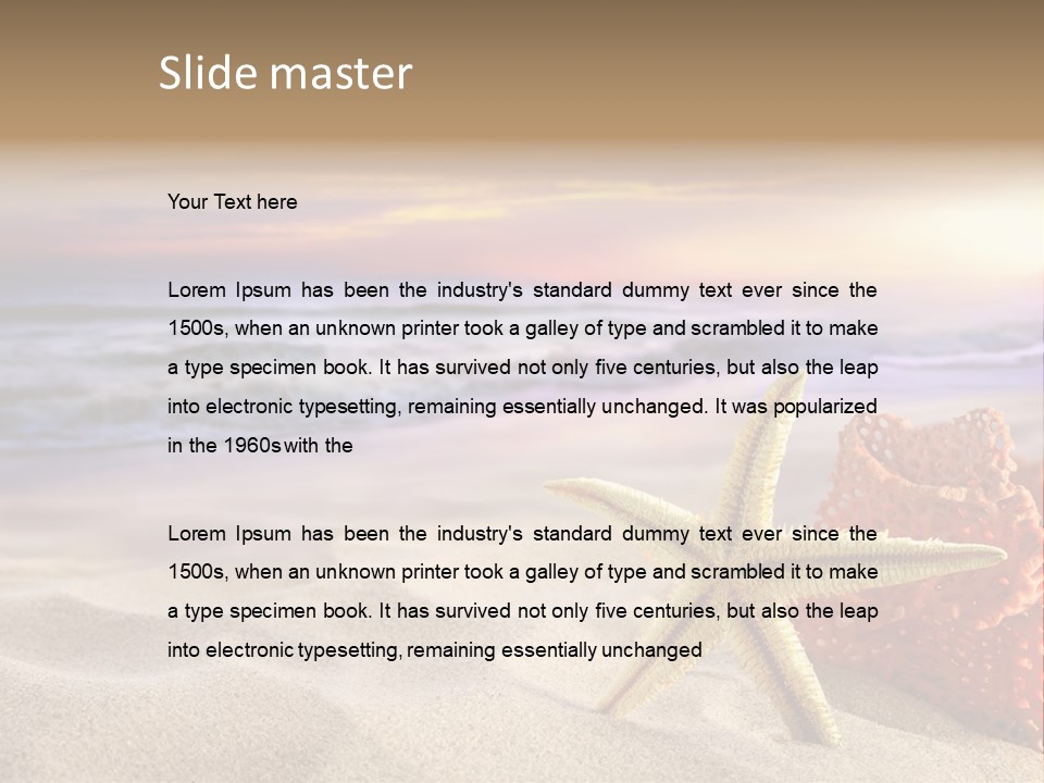 Peaceful Beach Exotic PowerPoint Template