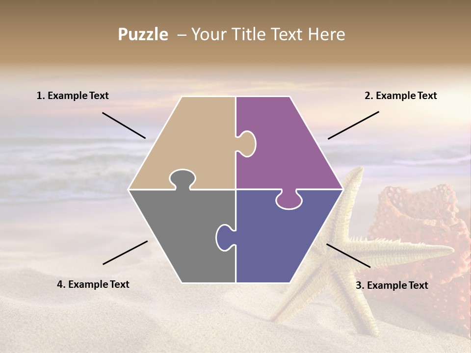 Peaceful Beach Exotic PowerPoint Template