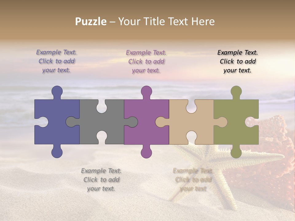 Peaceful Beach Exotic PowerPoint Template