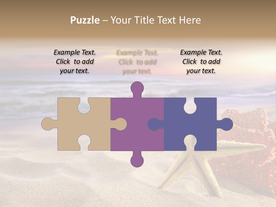 Peaceful Beach Exotic PowerPoint Template