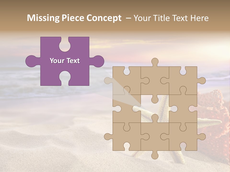 Peaceful Beach Exotic PowerPoint Template