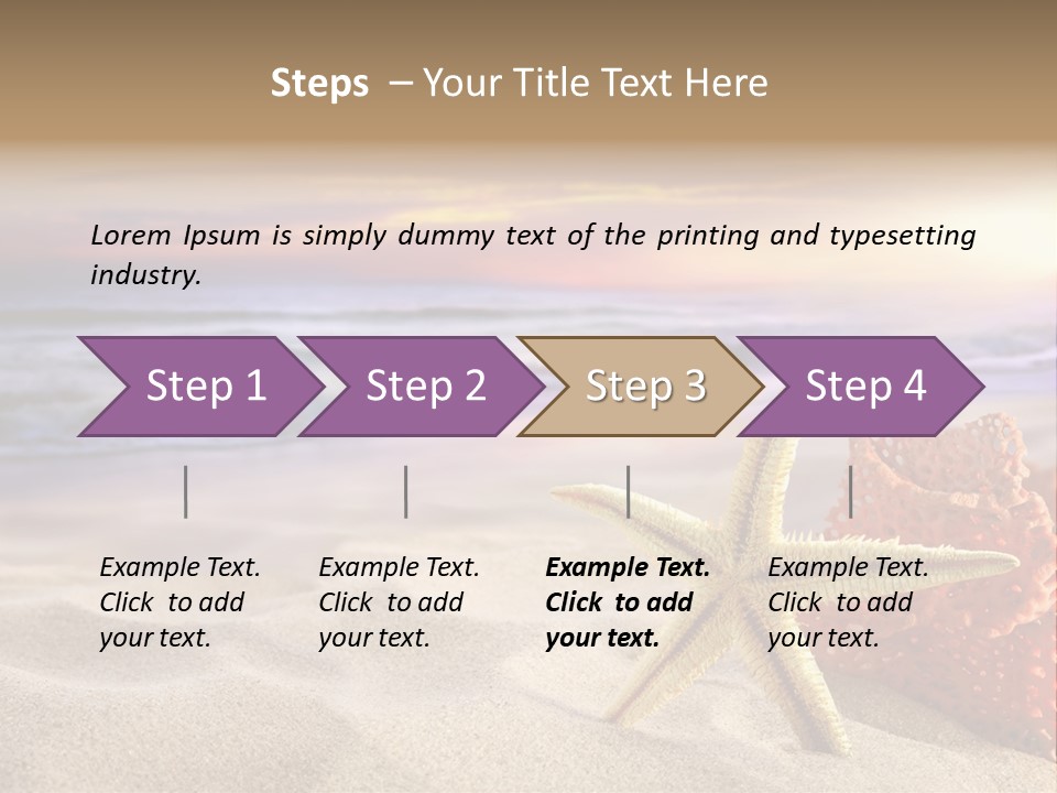 Peaceful Beach Exotic PowerPoint Template