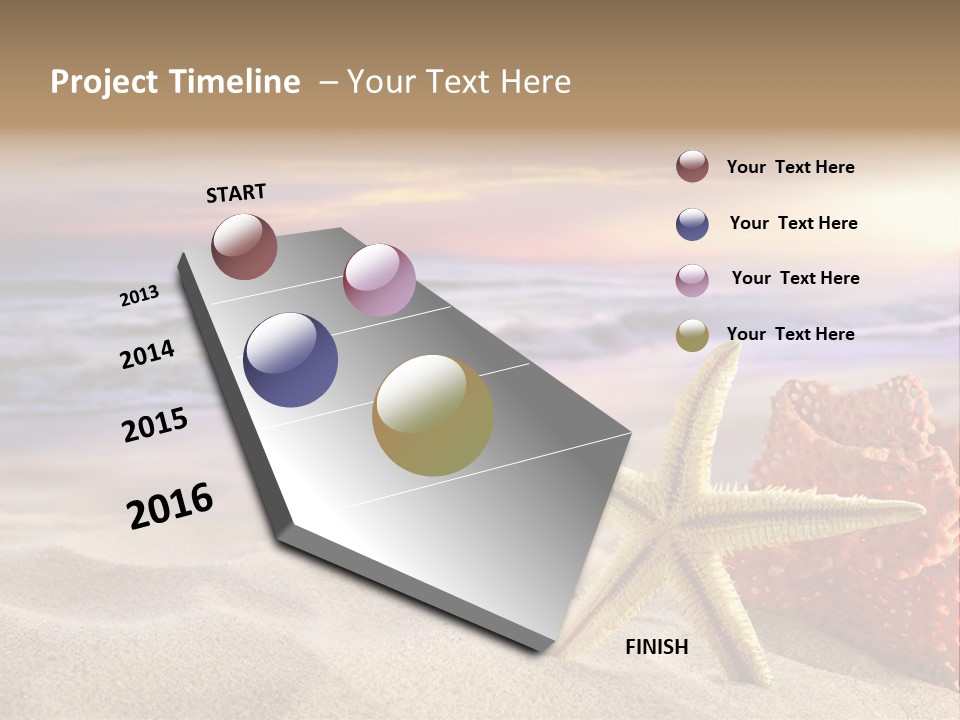 Peaceful Beach Exotic PowerPoint Template