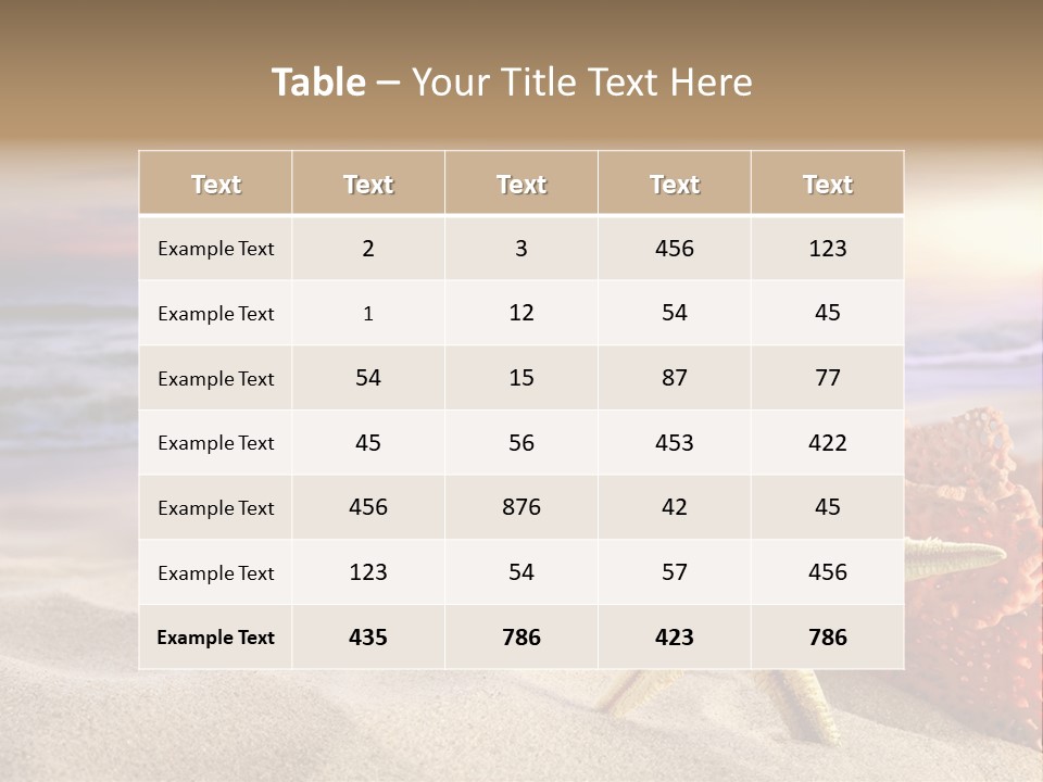Peaceful Beach Exotic PowerPoint Template