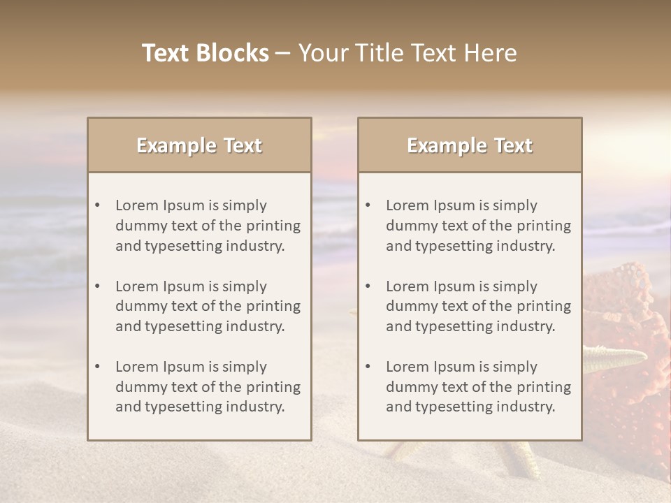 Peaceful Beach Exotic PowerPoint Template