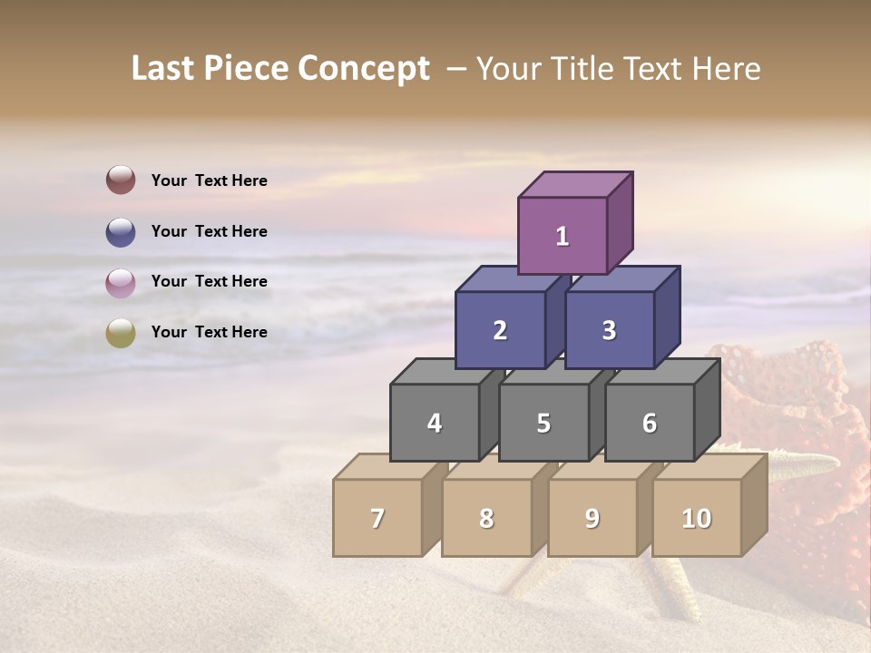 Peaceful Beach Exotic PowerPoint Template