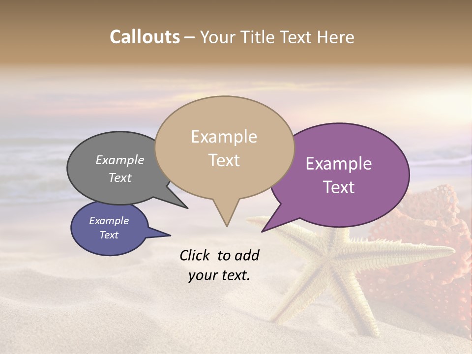 Peaceful Beach Exotic PowerPoint Template