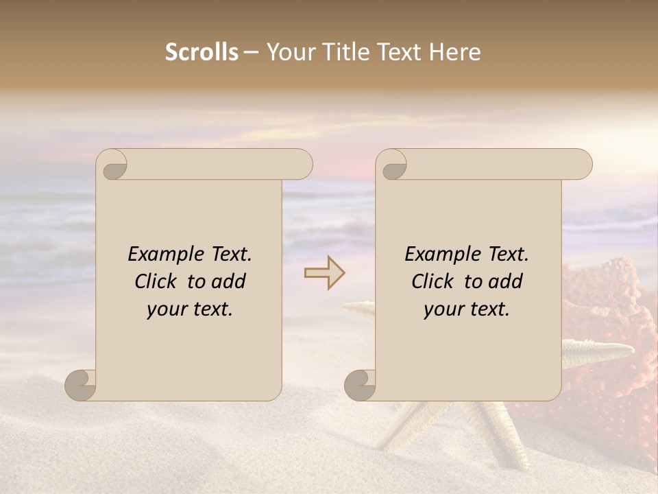 Peaceful Beach Exotic PowerPoint Template