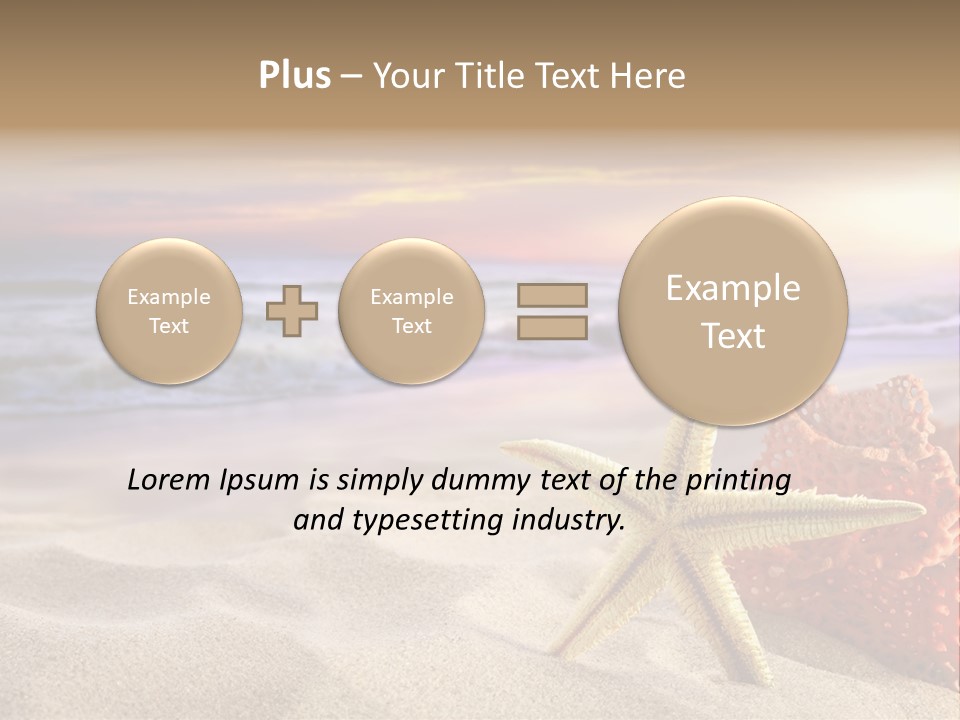 Peaceful Beach Exotic PowerPoint Template