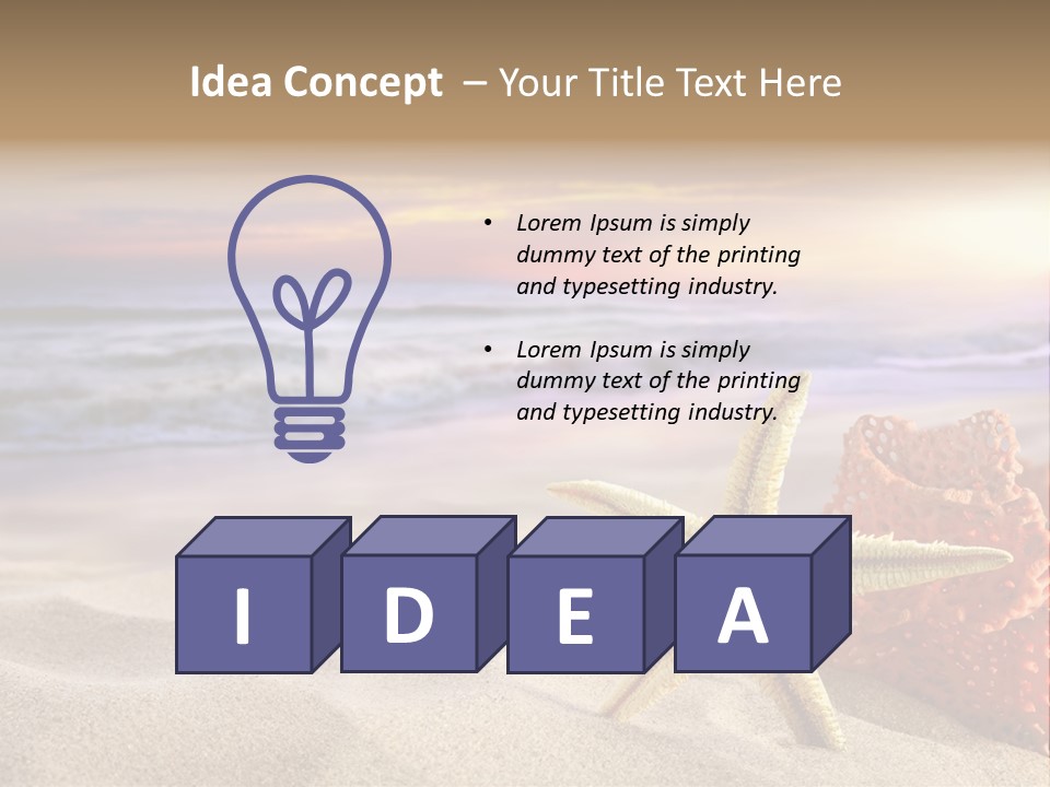 Peaceful Beach Exotic PowerPoint Template