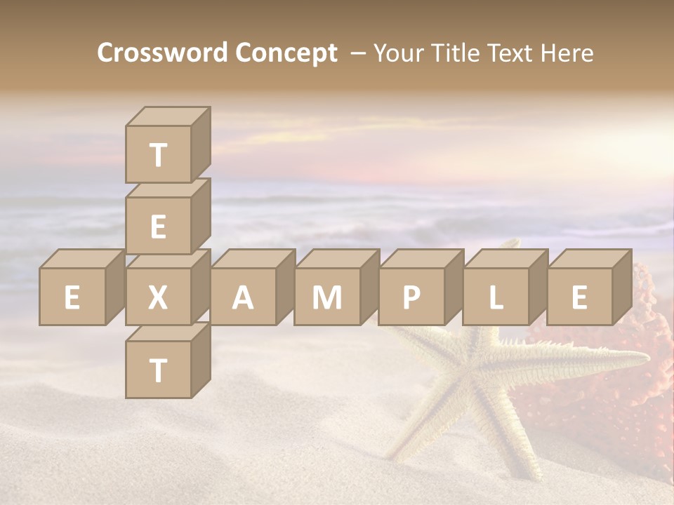 Peaceful Beach Exotic PowerPoint Template