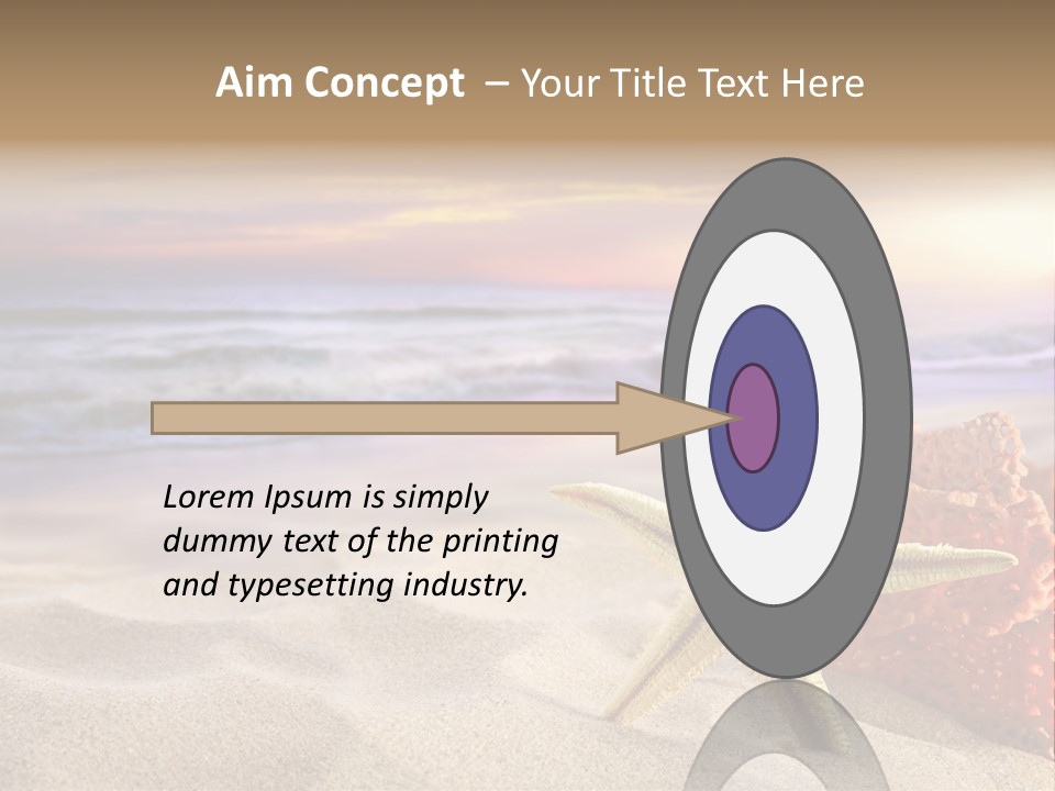 Peaceful Beach Exotic PowerPoint Template