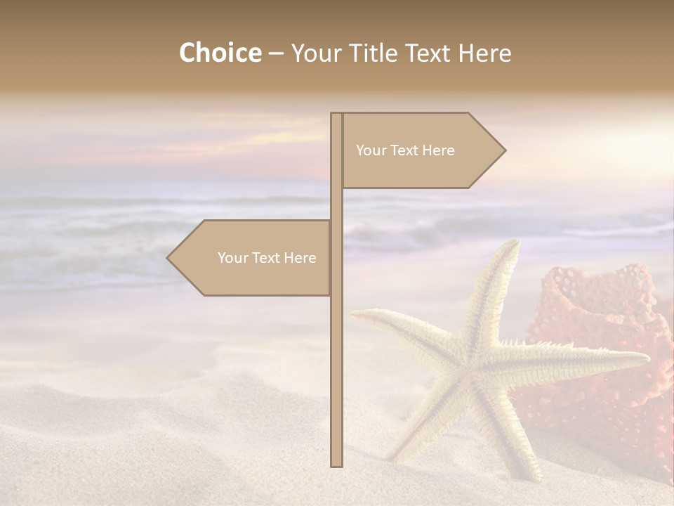 Peaceful Beach Exotic PowerPoint Template