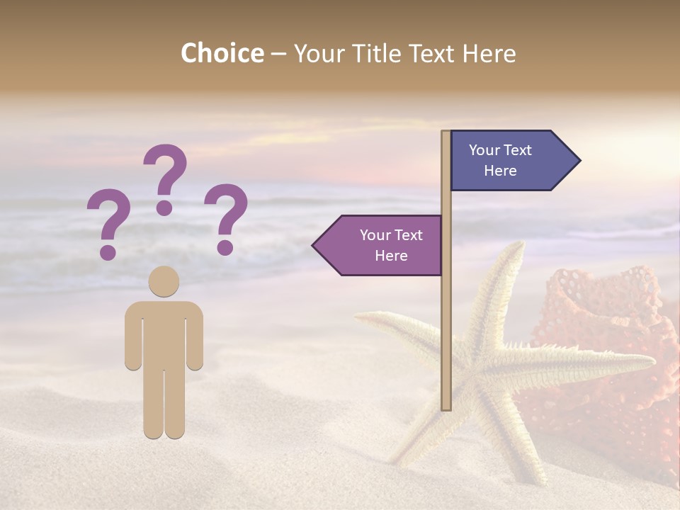 Peaceful Beach Exotic PowerPoint Template
