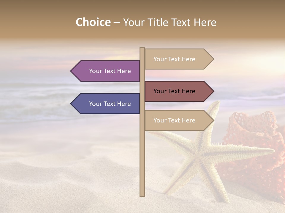 Peaceful Beach Exotic PowerPoint Template