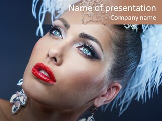 Performance Female Closeup PowerPoint Template