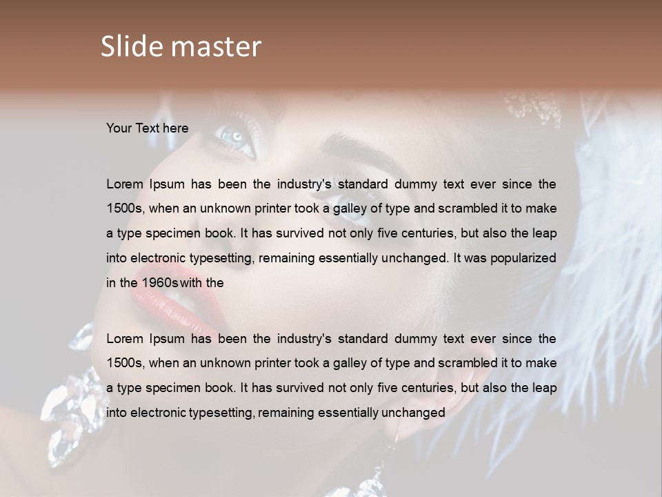 Performance Female Closeup PowerPoint Template