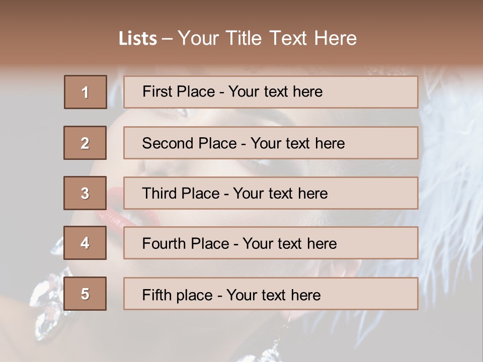 Performance Female Closeup PowerPoint Template