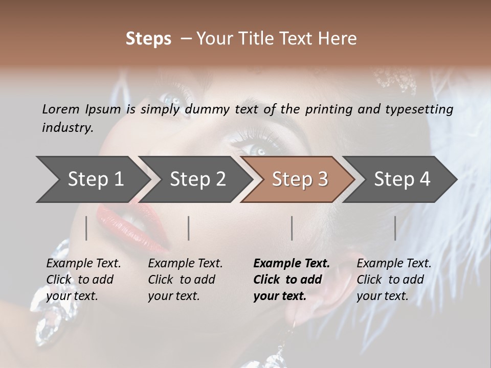 Performance Female Closeup PowerPoint Template