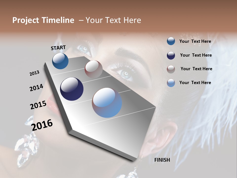 Performance Female Closeup PowerPoint Template