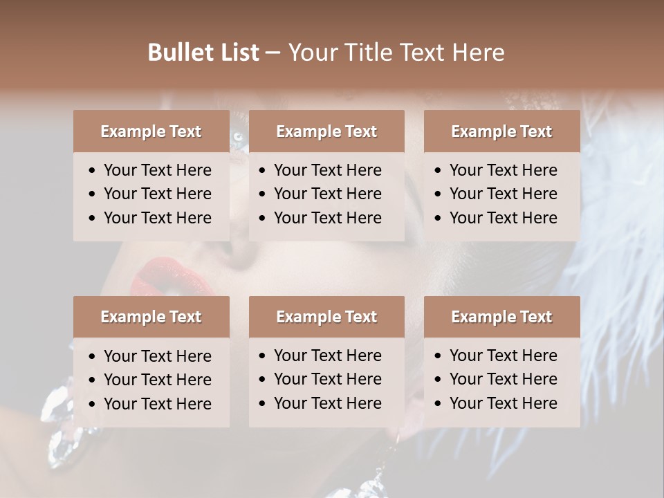 Performance Female Closeup PowerPoint Template