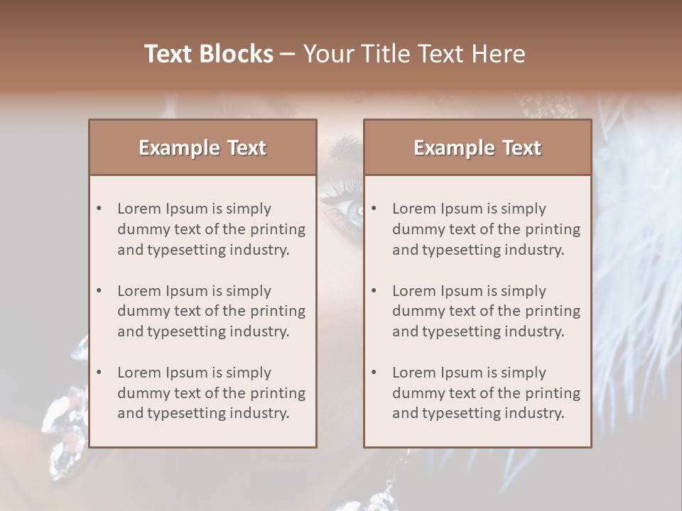 Performance Female Closeup PowerPoint Template