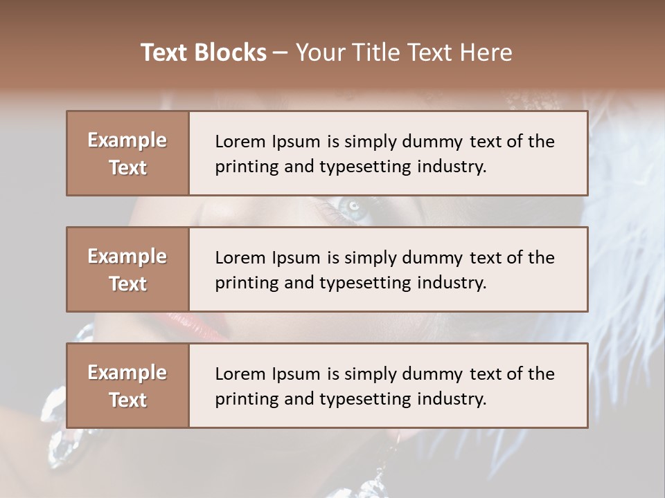 Performance Female Closeup PowerPoint Template