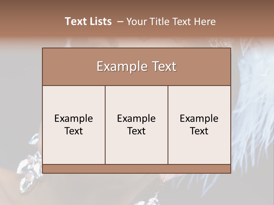 Performance Female Closeup PowerPoint Template