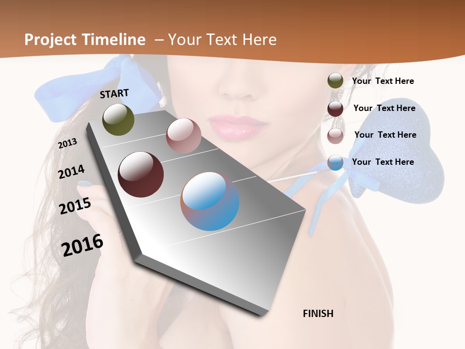 Woman Makeup Closeup PowerPoint Template