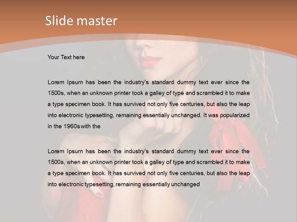 Lady Eyes Hands PowerPoint Template