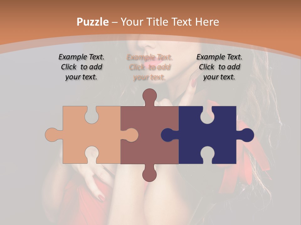 Lady Eyes Hands PowerPoint Template